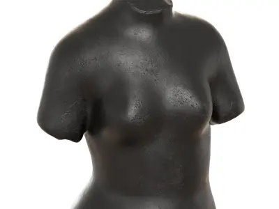 Sculpture of a female torso 3D model