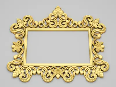 Classic Frame Mirror 010 3D model