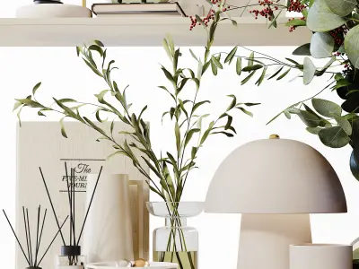 Decorative Set 249 Low-poly 3D model