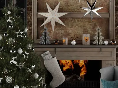 Christmas Set 3D model shop