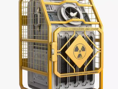 Sci Fi Device Generator Battery v2 Low-poly 3D model