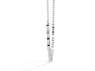 Luxury Wavy Diamond Necklace CAD Design 3DM STL 3D print model