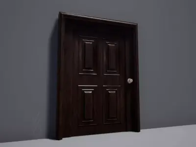 Wooden Door Free low-poly 3D model purchase