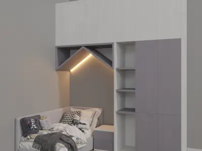 Wardrobe For Children 03 3D model