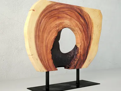 Wooden Decoration on Stand 3D model