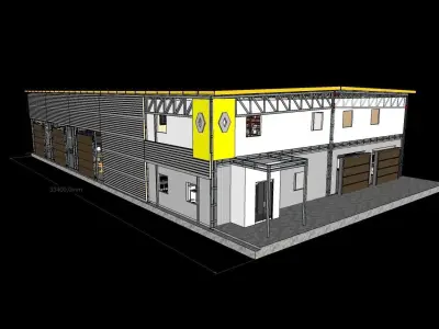 Garage Renault Free 3D model