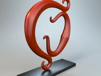 Abstract Figure m09 P 3D print model