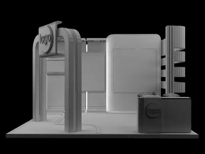 Booth Exhibition Stand a95 3D model