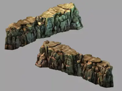 Stone Black Light Cave - Mountain 02 3D model