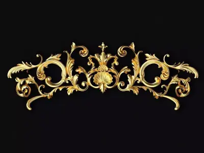 Central decor ornament for furniture 3D model 993