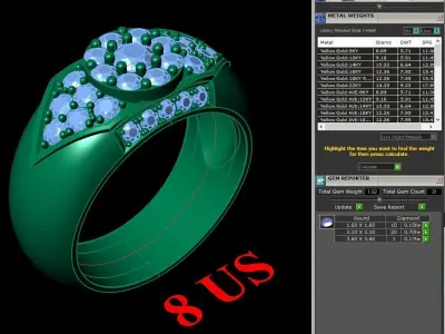 Luxury Men Rings Designs 6MR042 3D print model