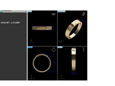 Band 3dm Render Details gold ring that says forever 3D print model