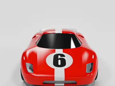 Toy car Low-poly 3D model