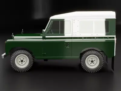 Land Rover Series II Low-poly 3D model