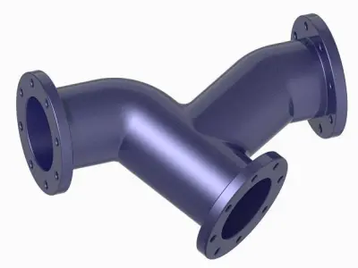 Kids Engineering Y Type Valve 3D print model