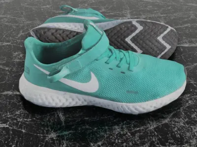 NIKE FLY EASE 3D SHOES - TURQUOISE Low-poly 3D model