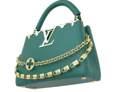 Louis Vuitton Capucines Mini Bag Green Low-poly 3D model