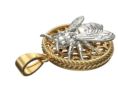 Bee Pendant Fusion 3D print model