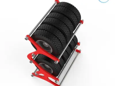Tyre Rack 3D print model