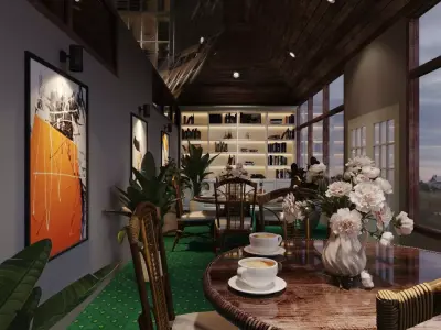 Reading room 3D model