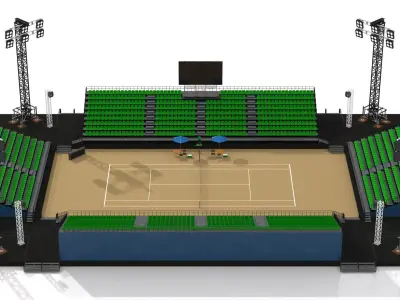 Tennis Stadium Low-poly 3D model