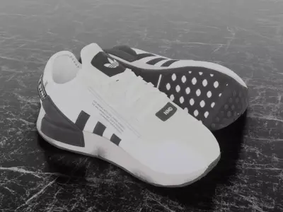 ADIDAS NMD R1 V2 3D SHOES RUNNING SNEAKERS Low-poly 3D model