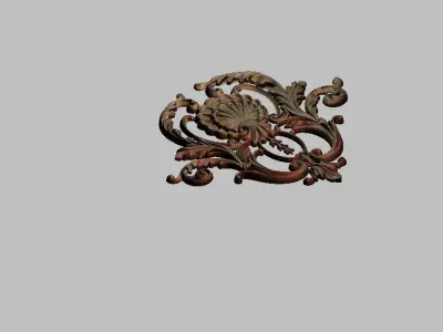 Decor14 gold ornate ornament 3D print model