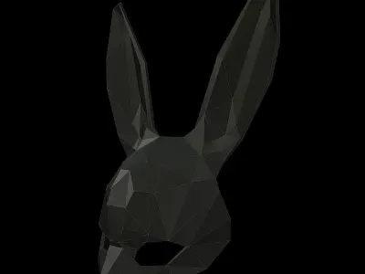 Triangulated Bunny Mask 3D print model