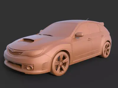 Subaru Impreza WRX STI 2008 3D print model