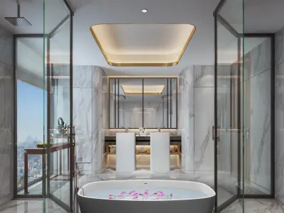 bedroom bathroom 3D model