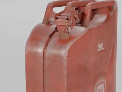 Old Jerry Can 20L Low-poly 3D model