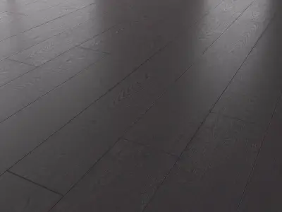  Wood Floor Oak Black Brushed 3D model