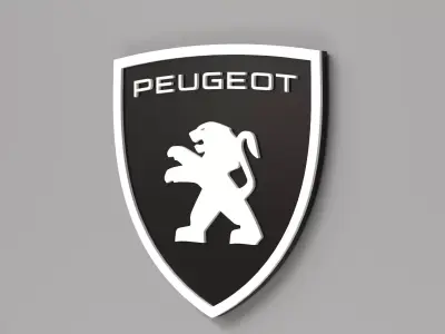 Peugeot logo 01 3D print model