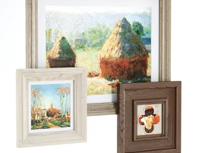 Wooden picture frames  3D model