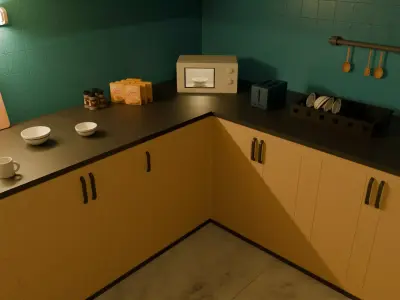 GAME READY KITCHEN ASSET PACK Free low-poly 3D model