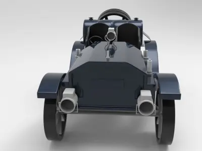 vintage car Low-poly 3D model