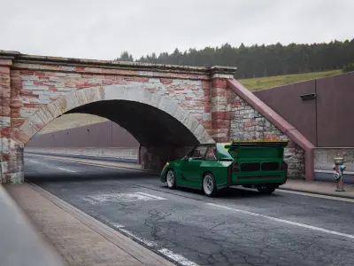 realistic street scene - blender 3D model