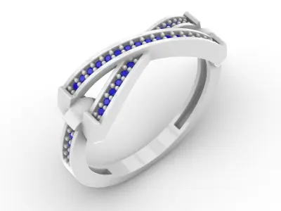 Jewelry Diamond Ring Model RG52 Free 3D print model