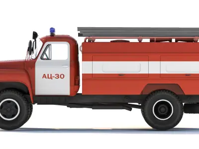 GAZ 53 AC-30-106G  fire truck 1987 3D model
