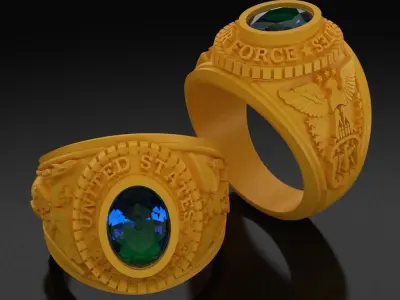 US Air Force Ring 3D print model