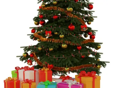 Christmas Tree Low-poly 3D model