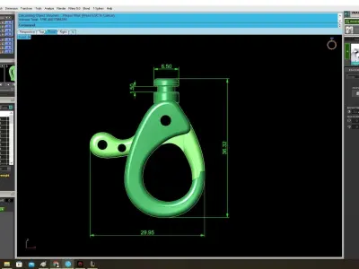 Luxury Jewelry Lobster Clasp  3941 3D print model