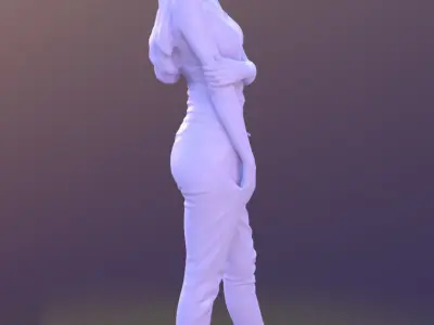 Myriam 10272 - Standing Sport Girl Low-poly 3D model