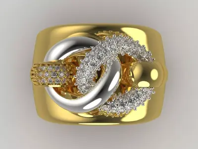 luxury diamond ring jr00175 3D print model