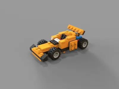 Lego cars pack  Low-poly 3D model
