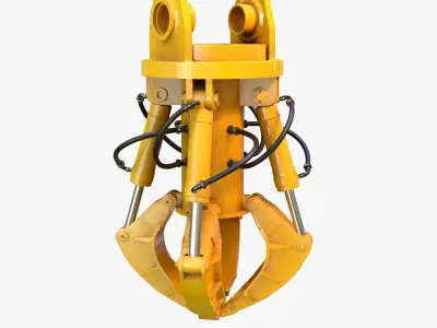 Mechanical Arm PBR Riged Low-poly 3D model