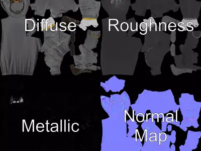 Grey Hazmat Suit model pack Low-poly 3D model