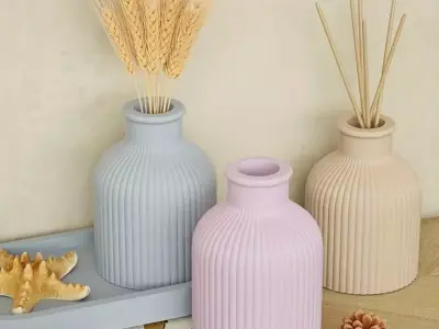 Striped Vase 3D print model