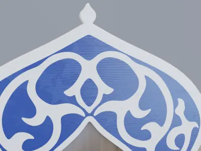 Moroccan hand painted mirror 3D model