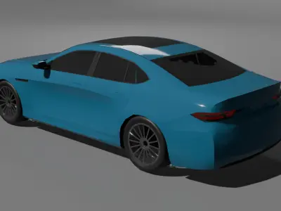 D-Segment Sedan Low-poly 3D model